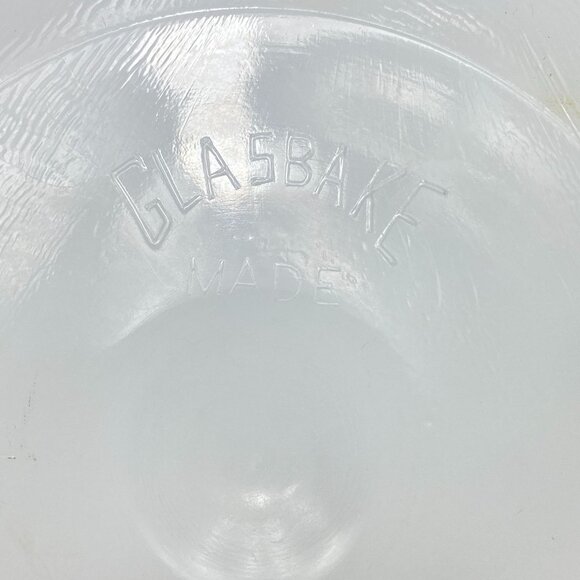Vintage Glasbake Sunbeam White Glass Mixing Bowl - Picture 7 of 11